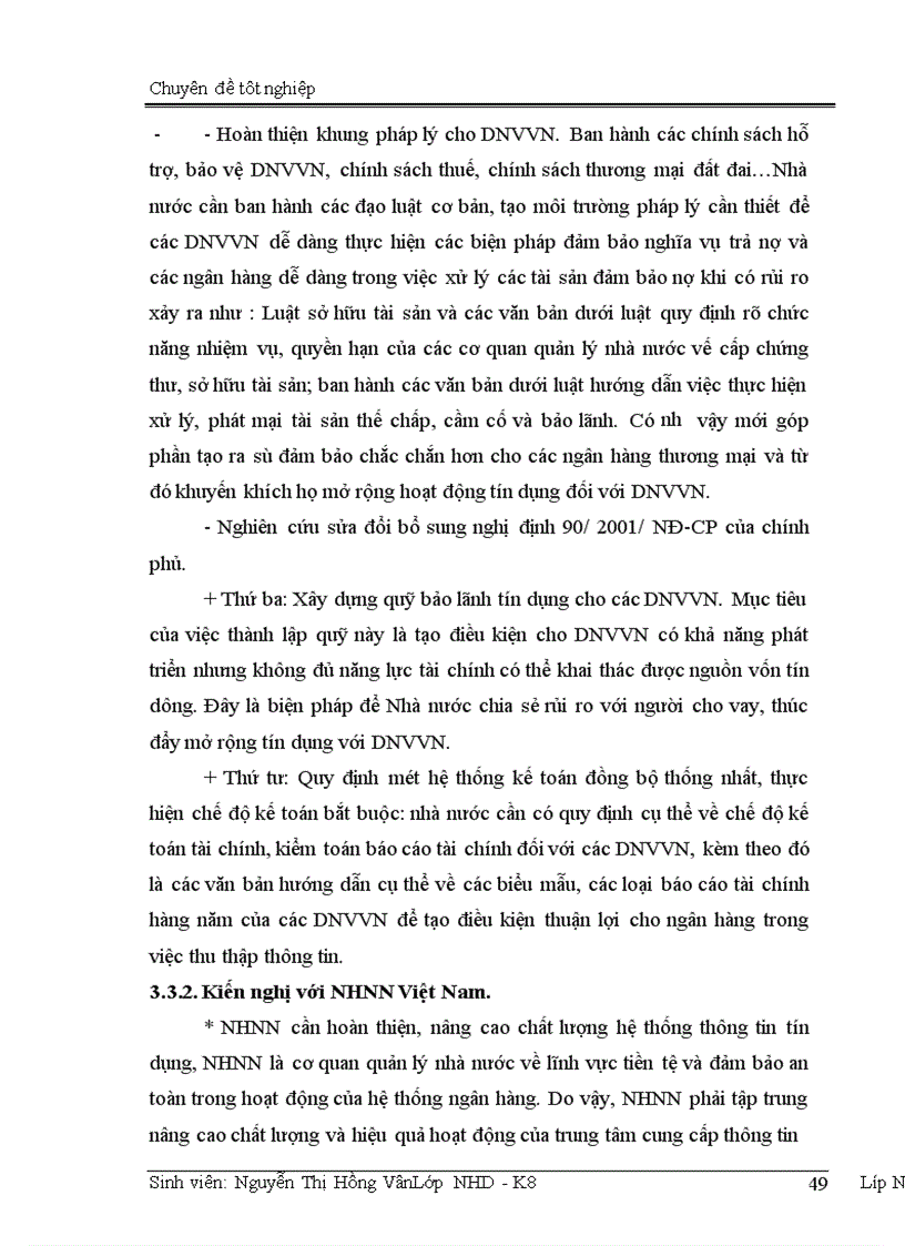 image for page Giải pháp mở rộng hoạt động tín dụng đối với DNVVN tại chi nhánh NHCT Quang Trung 1