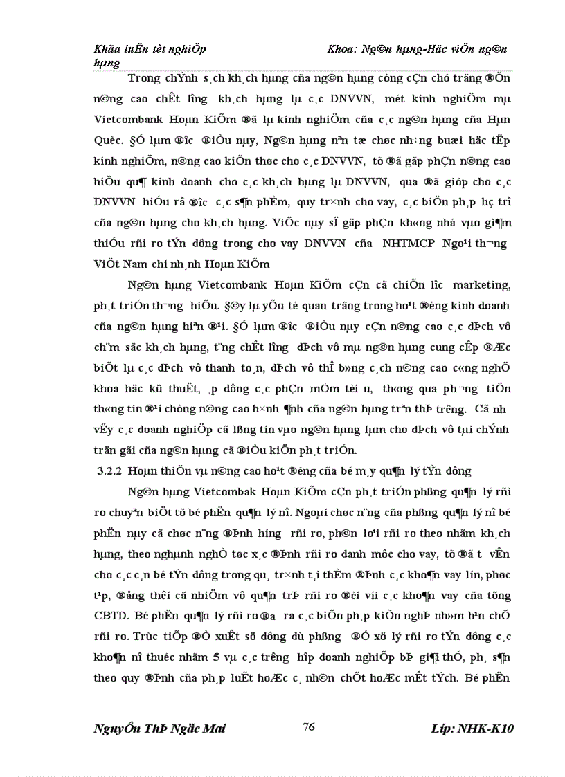 image for page Giải pháp hạn chế rủi ro tín trong cho vay đối với doanh nghiệp vừa và nhỏ tại Ngân hàng TMCP Ngoại thương Việt Nam chi nhánh Hoàn Kiếm 1