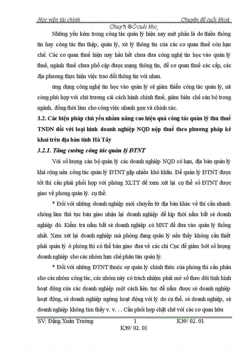 image for page Thực trạng công tác quản lý thuế thu nhập doanh nghiệp đói với loại hình doanh nghiệp NQD nộp thuế theo phương pháp kê khai trên địa bàn tỉnh Hà Tây