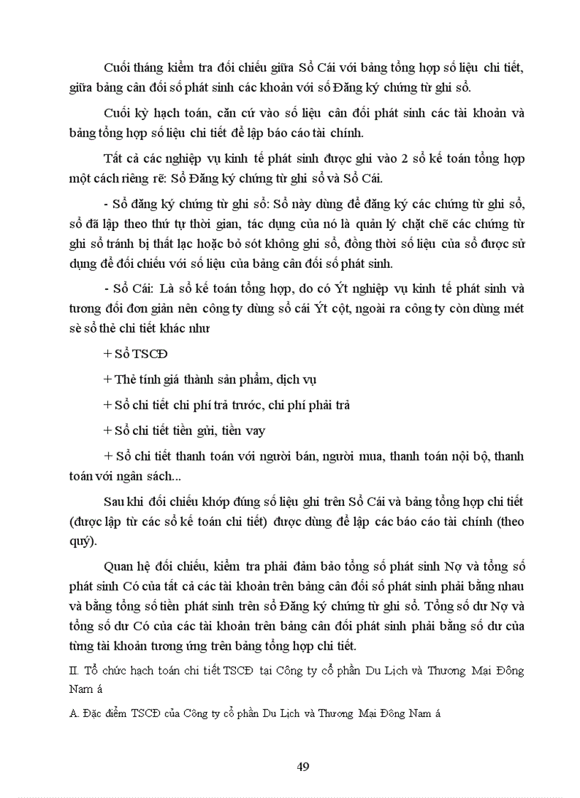 image for page Tổ chức hạch toán tài sản cố định với những vấn đề về quản lý và nâng cao hiệu quả sử dụng tài sản cố định tại Công ty cổ phần Du Lịch và Thương Mại Đông Nam á 1