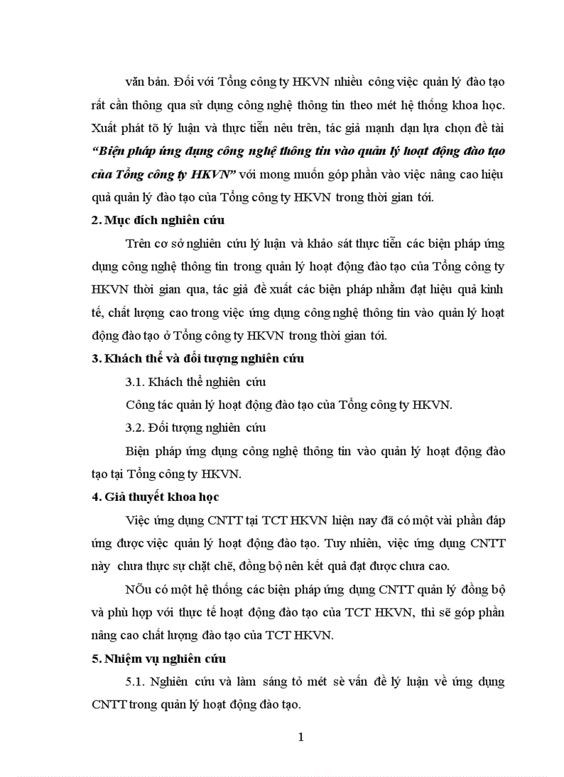 image for page Biện pháp ứng dụng công nghệ thông tin vào quản lý hoạt động đào tạo của Tổng công ty HKVN 1