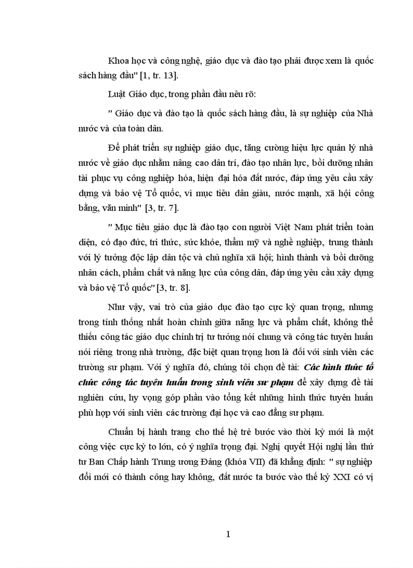 image for page Các hình thức tổ chức công tác tuyên huấn trong sinh viên sư phạm