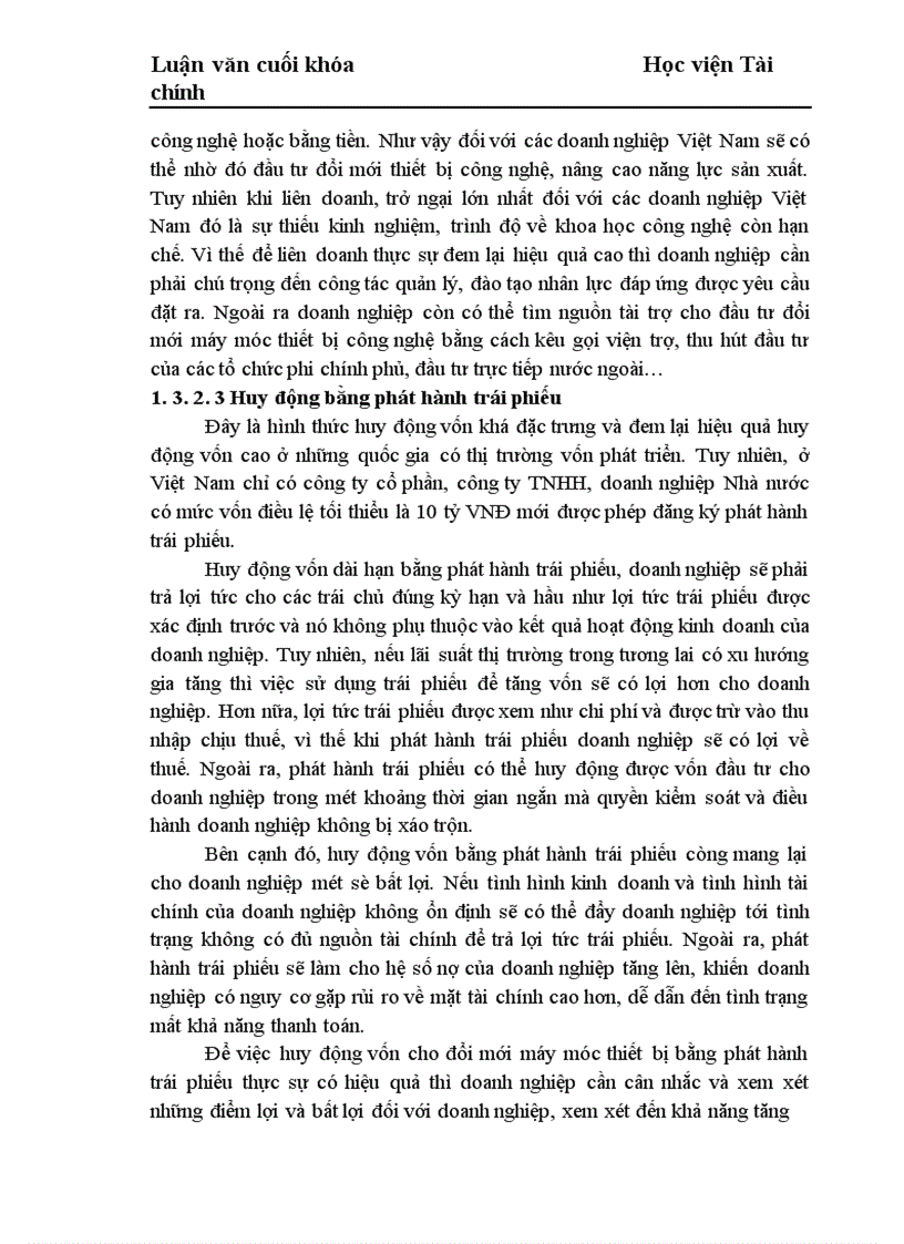 image for page Những giải pháp chủ yếu huy động vốn đổi mới thiết bị công nghệ tại Công ty Cổ phần dệt 10 10 1