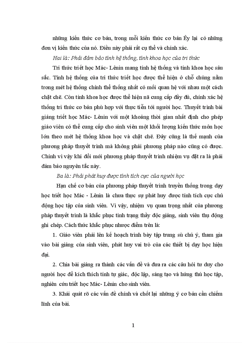 image for page Đổi mới phương pháp thuyết trình trong dạy học môn chính trị phần triết học Mác Lênin ở trường Cao đẳng nghề giao thông vận tải trung ương II Hải Phòng 1