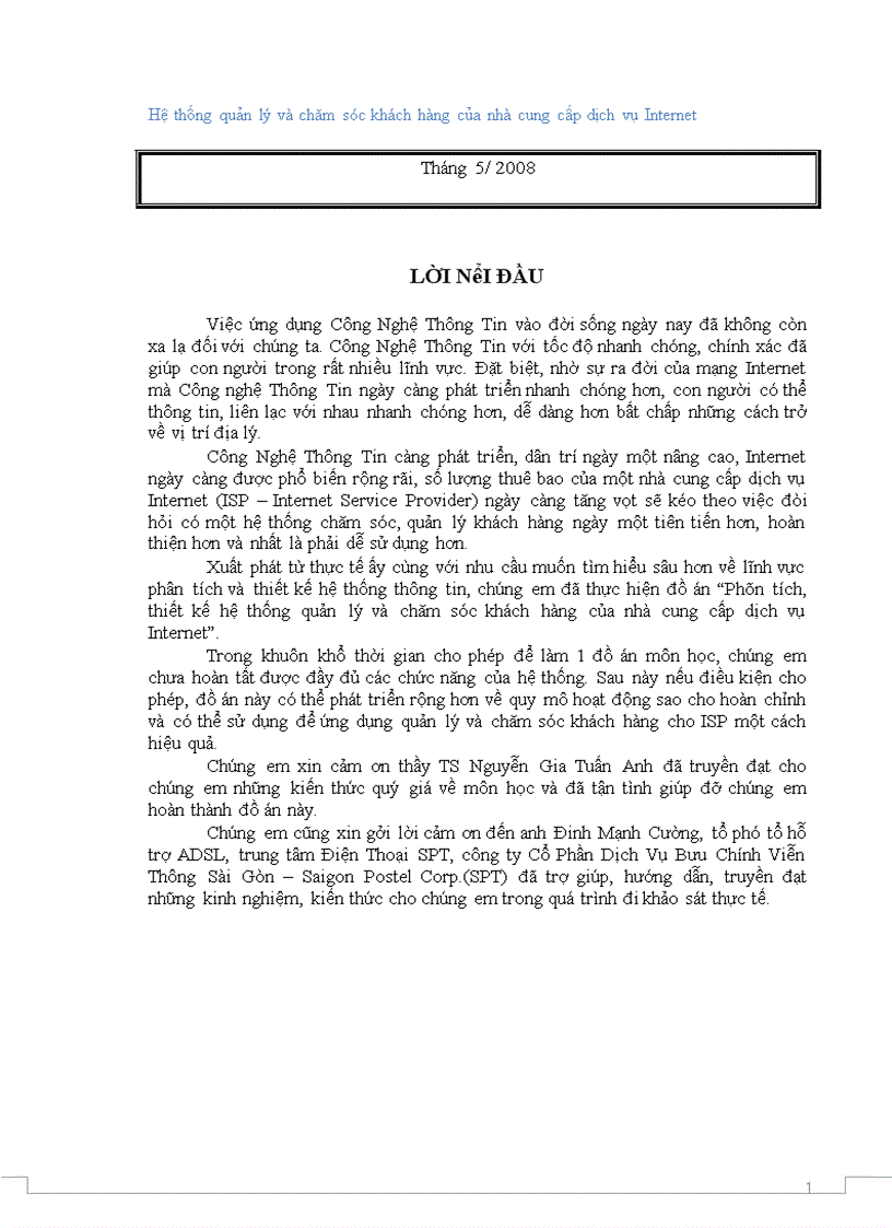 image for page Hệ thống quản lý và chăm sóc khách hàng của nhà cung cấp dịch vụ Internet 1