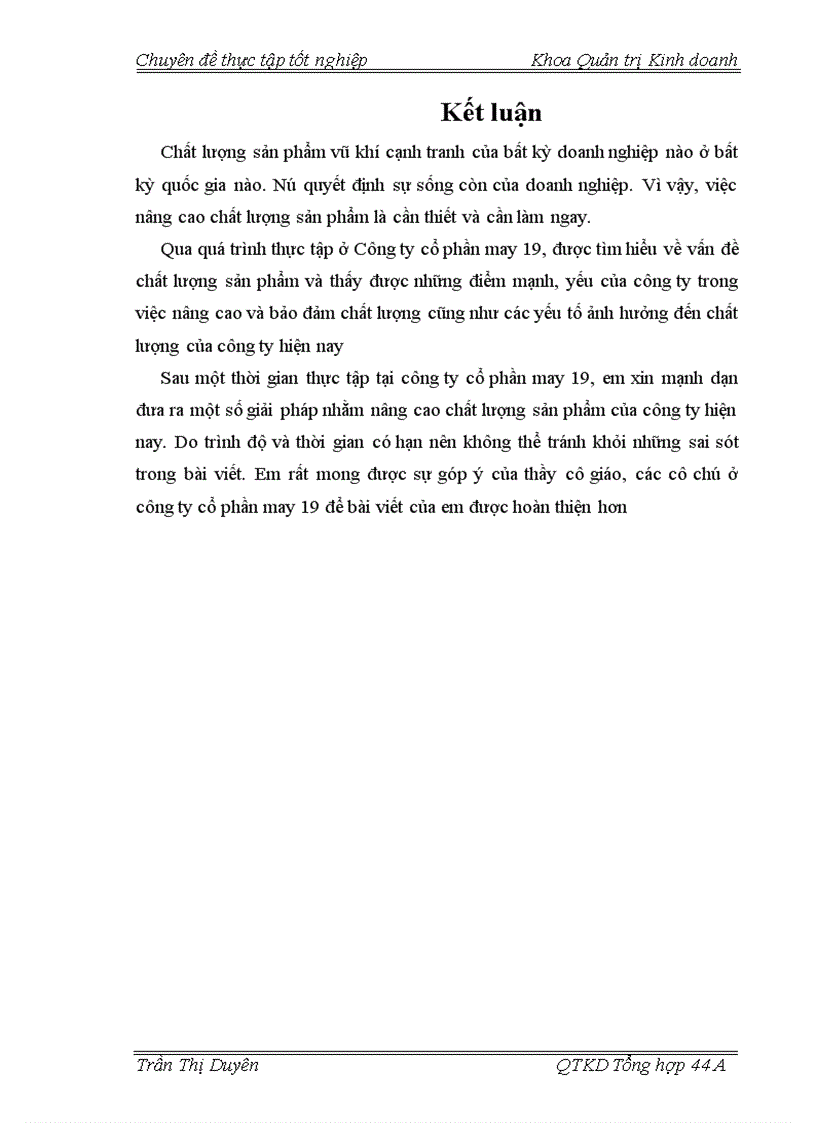 image for page Một số giải pháp nâng cao chất lượng sản phẩm của công ty cổ phần may 19 1