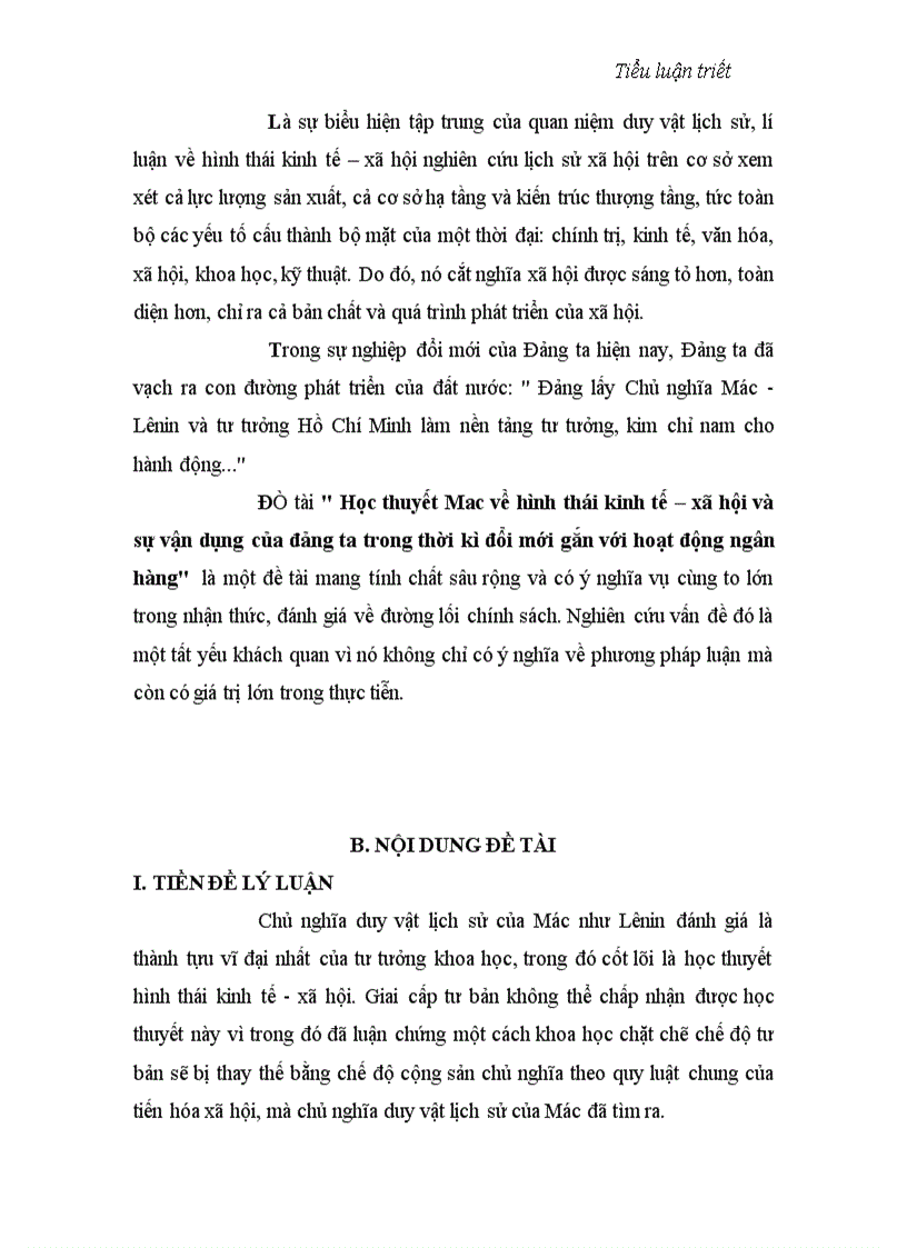 image for page Học thuyết Mac về hình thái kinh tế xã hội và sự vận dụng của đảng ta trong thời kì đổi mới gắn với hoạt động ngân hàng 1