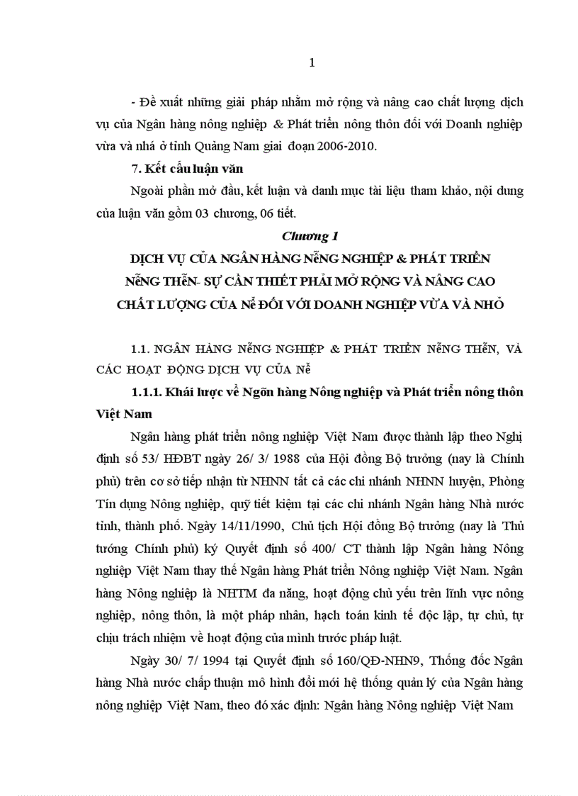 image for page Mở rộng và nâng cao chất lượng dịch vụ Ngân hàng Nông nghiệp và Phát triển nông thôn đối với Doanh nghiệp vừa và nhỏ ở tỉnh Quảng Nam