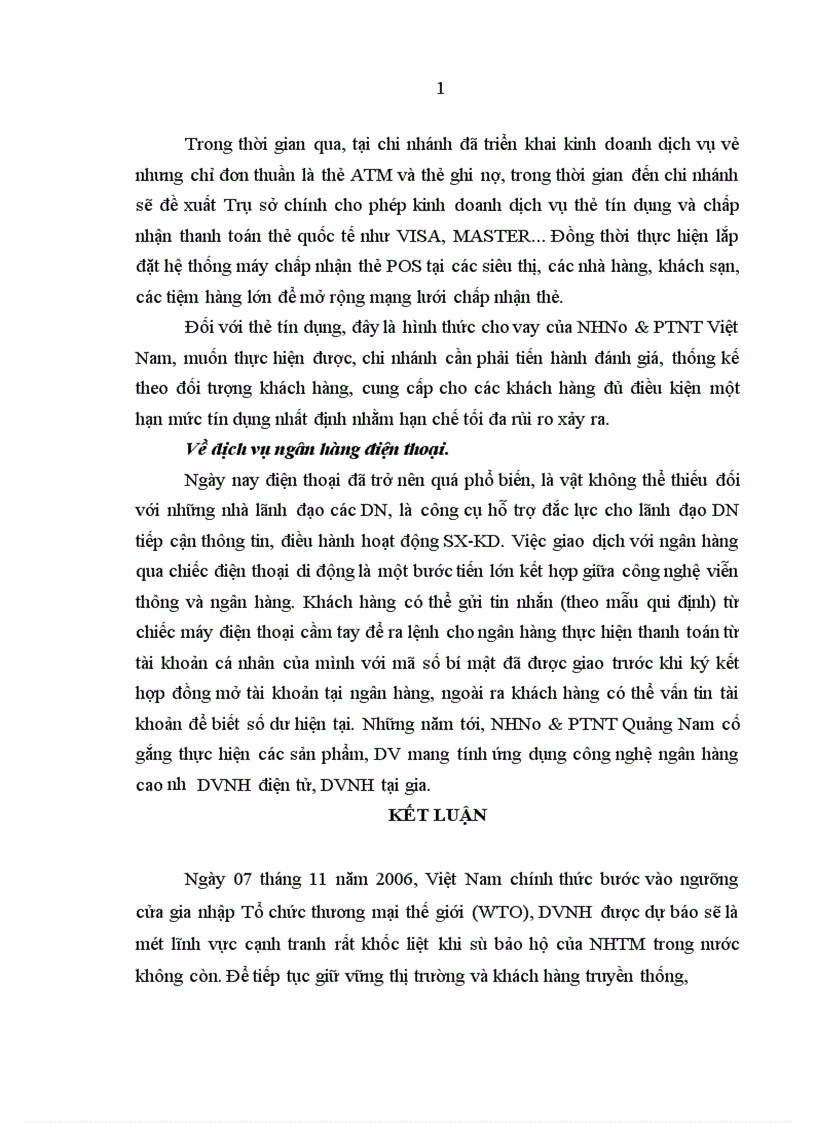 image for page Mở rộng và nâng cao chất lượng dịch vụ Ngân hàng Nông nghiệp và Phát triển nông thôn đối với Doanh nghiệp vừa và nhỏ ở tỉnh Quảng Nam
