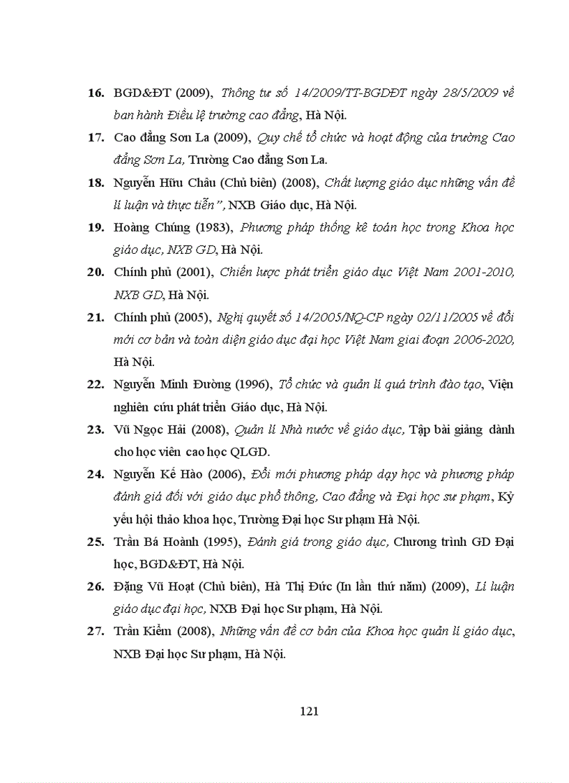 image for page Biện pháp quản lí của Phòng Đào tạo về hoạt động kiểm tra đánh giá kết quả học tập của sinh viên ở Trường Cao đẳng Sơn La 1