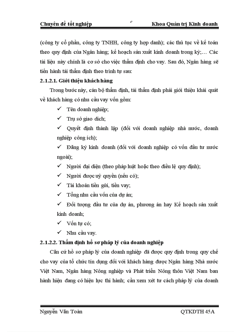image for page Hoàn thiện hoạt động thẩm định dự án đối với doanh nghiệp của Ngân hàng Nông nghiệp và Phát triển Nông thôn huyện Bình Xuyên 1
