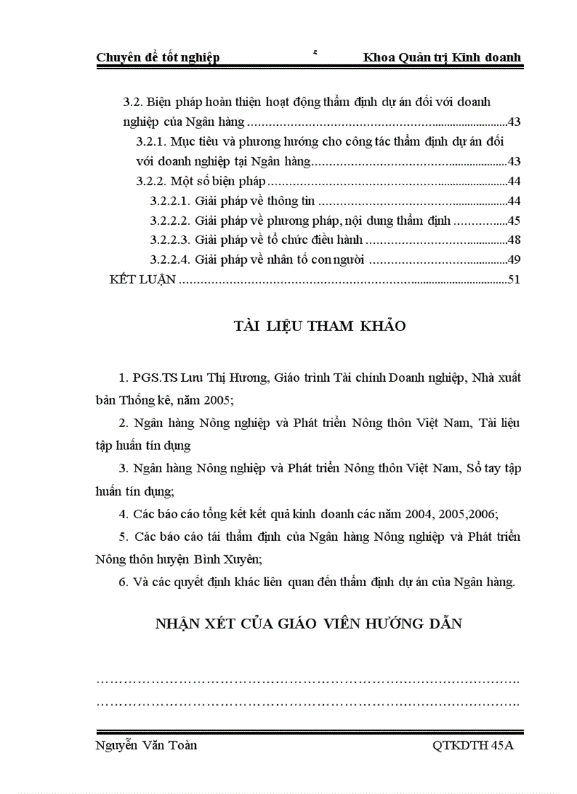 image for page Hoàn thiện hoạt động thẩm định dự án đối với doanh nghiệp của Ngân hàng Nông nghiệp và Phát triển Nông thôn huyện Bình Xuyên 1