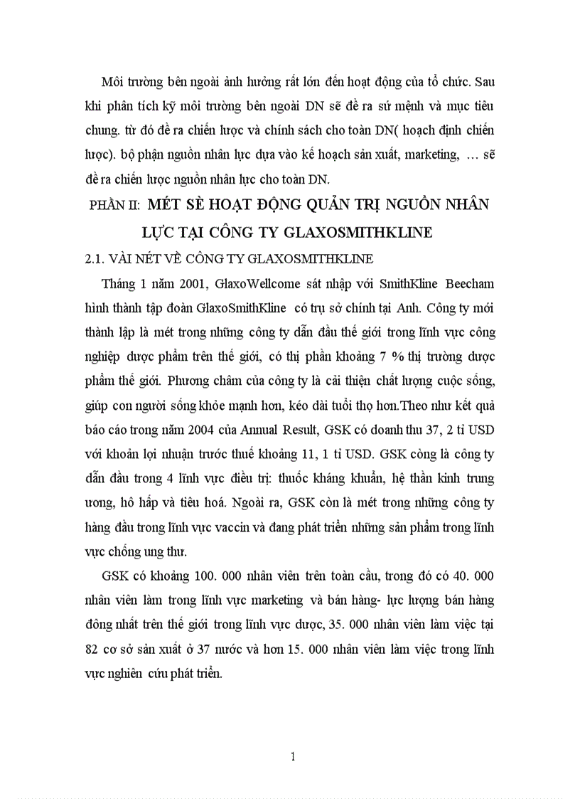 image for page Khảo sát công tác quản trị nguồn nhân lực tại công ty GlaxoSmitheKline ở Việt Nam 1