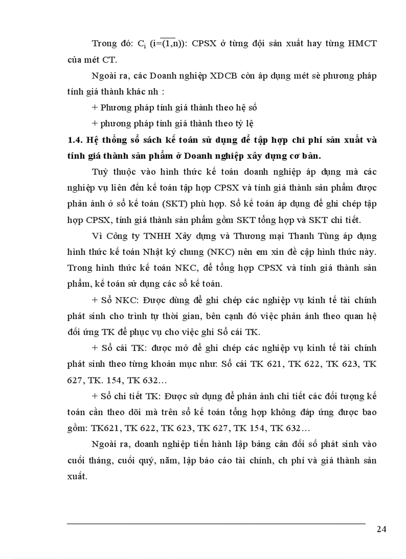 image for page Tổ chức công tác kế toán tập hợp chi phí và tính giá thành sản phẩm tại Công ty TNHH Xây dựng và Thương mại Thanh Tùng 1