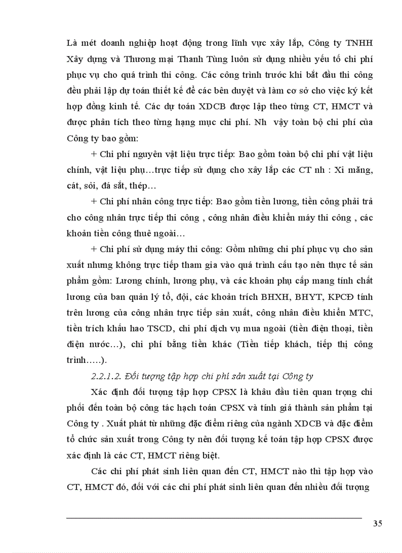image for page Tổ chức công tác kế toán tập hợp chi phí và tính giá thành sản phẩm tại Công ty TNHH Xây dựng và Thương mại Thanh Tùng 1