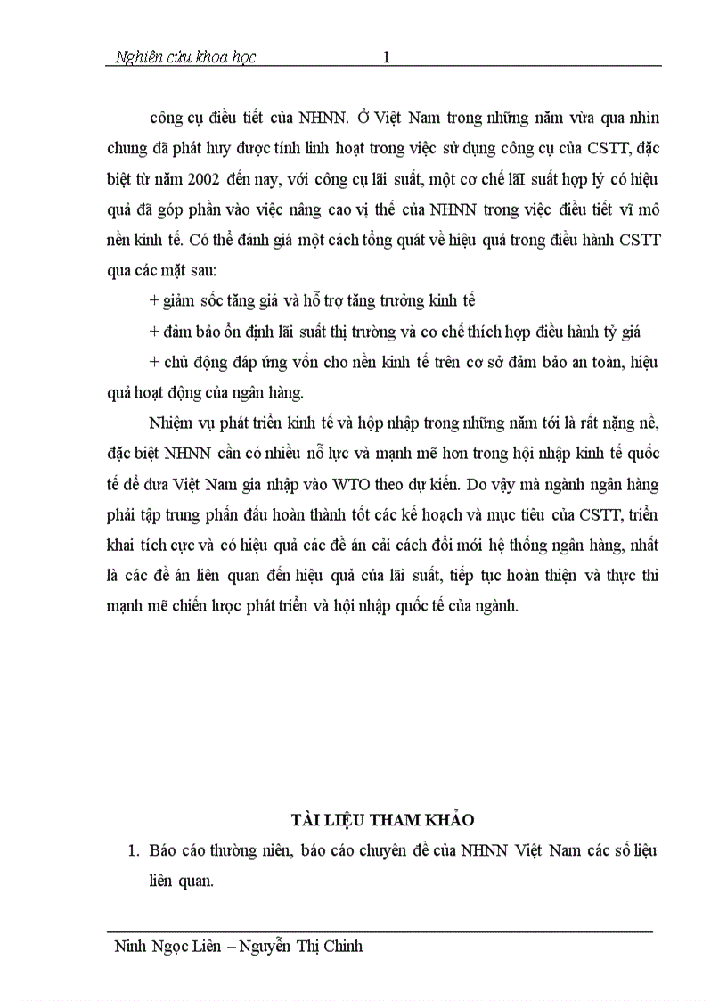 image for page Hiệu quả của công cụ lãi suất trong điều hành cstt của nhnn việt nam