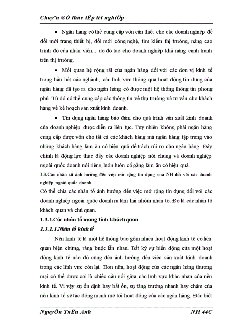 image for page Thực trạng hoạt động tín dụng đối với các doanh nghiệp ngoài quốc doanh tại chi nhánh nhdt pt quang trung