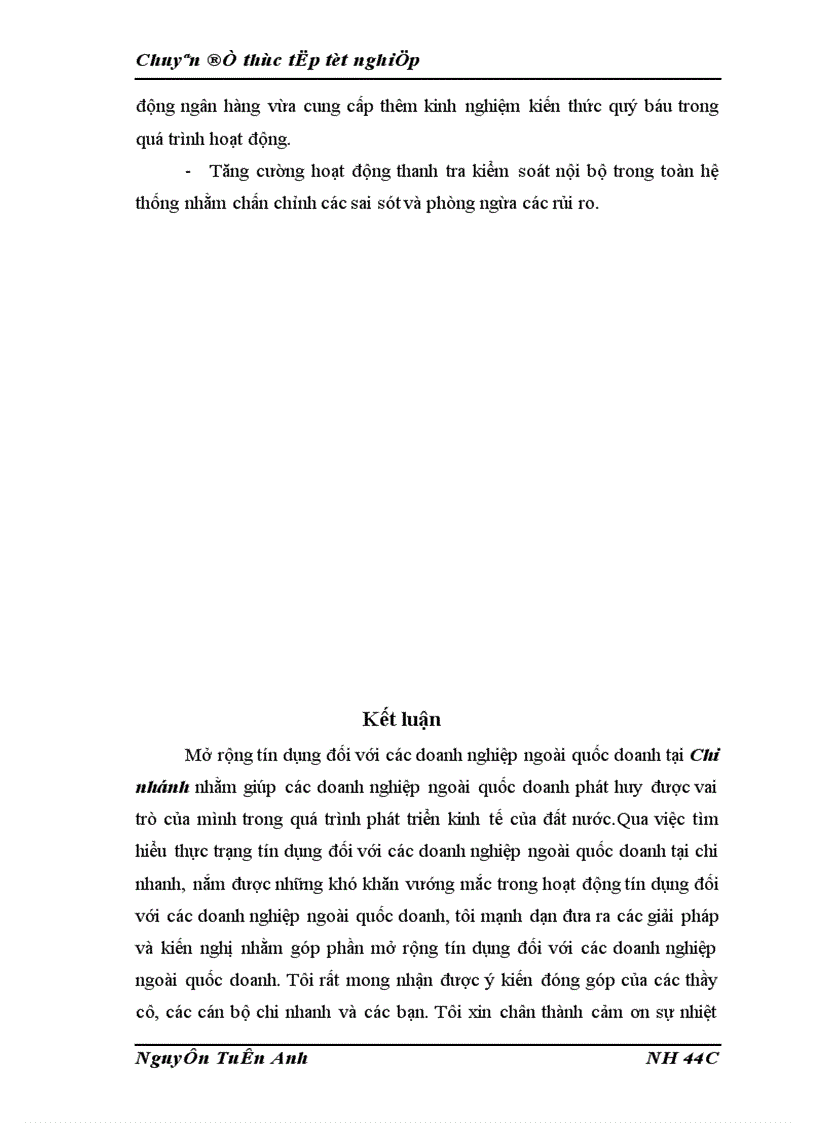 image for page Thực trạng hoạt động tín dụng đối với các doanh nghiệp ngoài quốc doanh tại chi nhánh nhdt pt quang trung