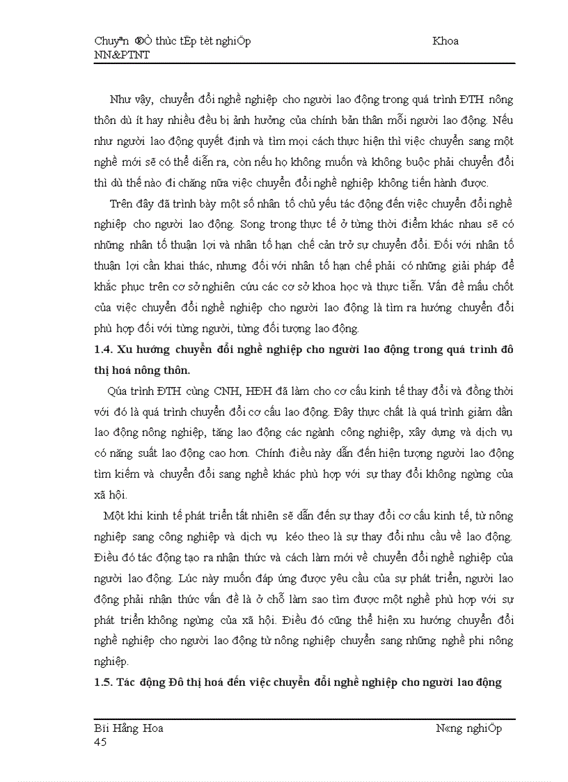 image for page Thực trạng và giải pháp chuyển đổi nghề nghiệp cho người lao động trong quá trình ĐTH nông thôn ở huyện Kinh Môn tỉnh Hải Dương 1