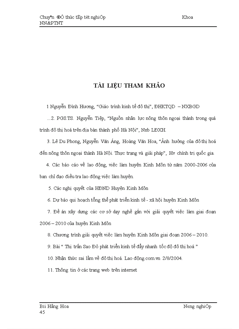 image for page Thực trạng và giải pháp chuyển đổi nghề nghiệp cho người lao động trong quá trình ĐTH nông thôn ở huyện Kinh Môn tỉnh Hải Dương 1
