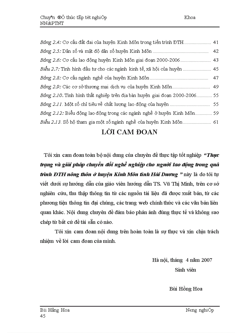 image for page Thực trạng và giải pháp chuyển đổi nghề nghiệp cho người lao động trong quá trình ĐTH nông thôn ở huyện Kinh Môn tỉnh Hải Dương 1