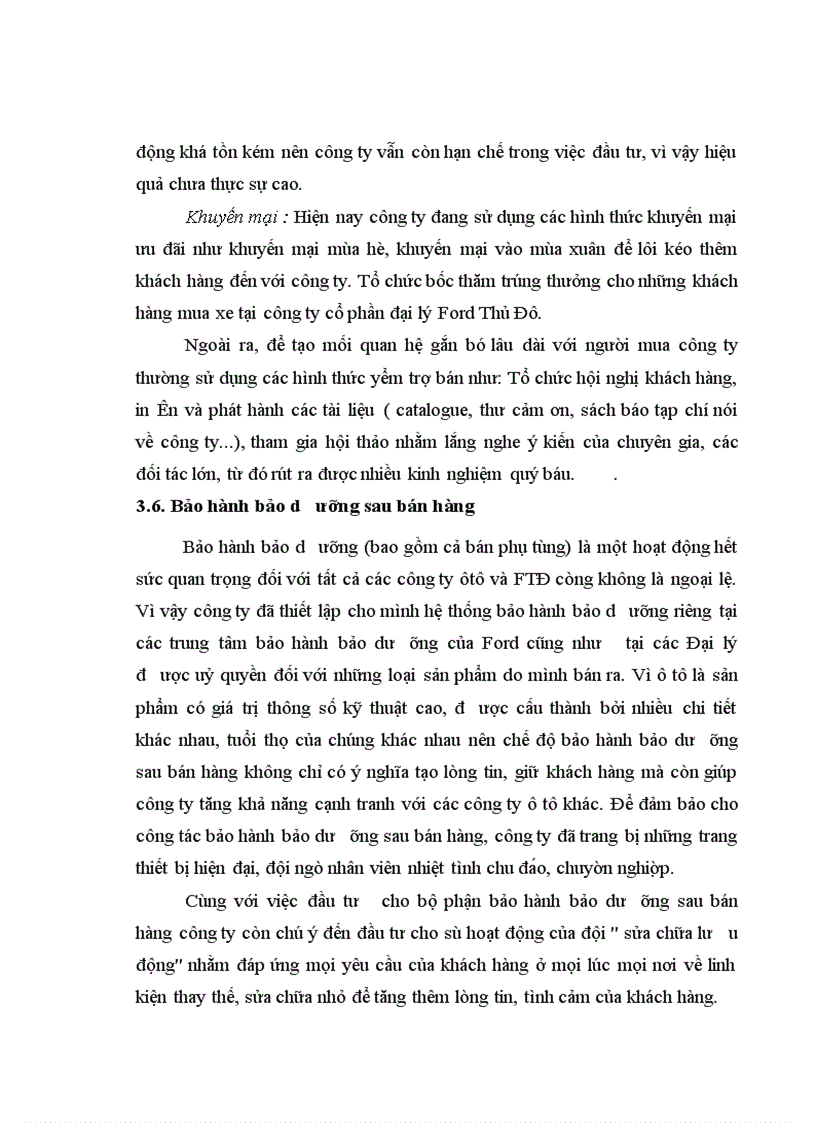 image for page Tình hình hoạt động marketing của công ty cô phâ n đa i ly Ford Thu Đô 1