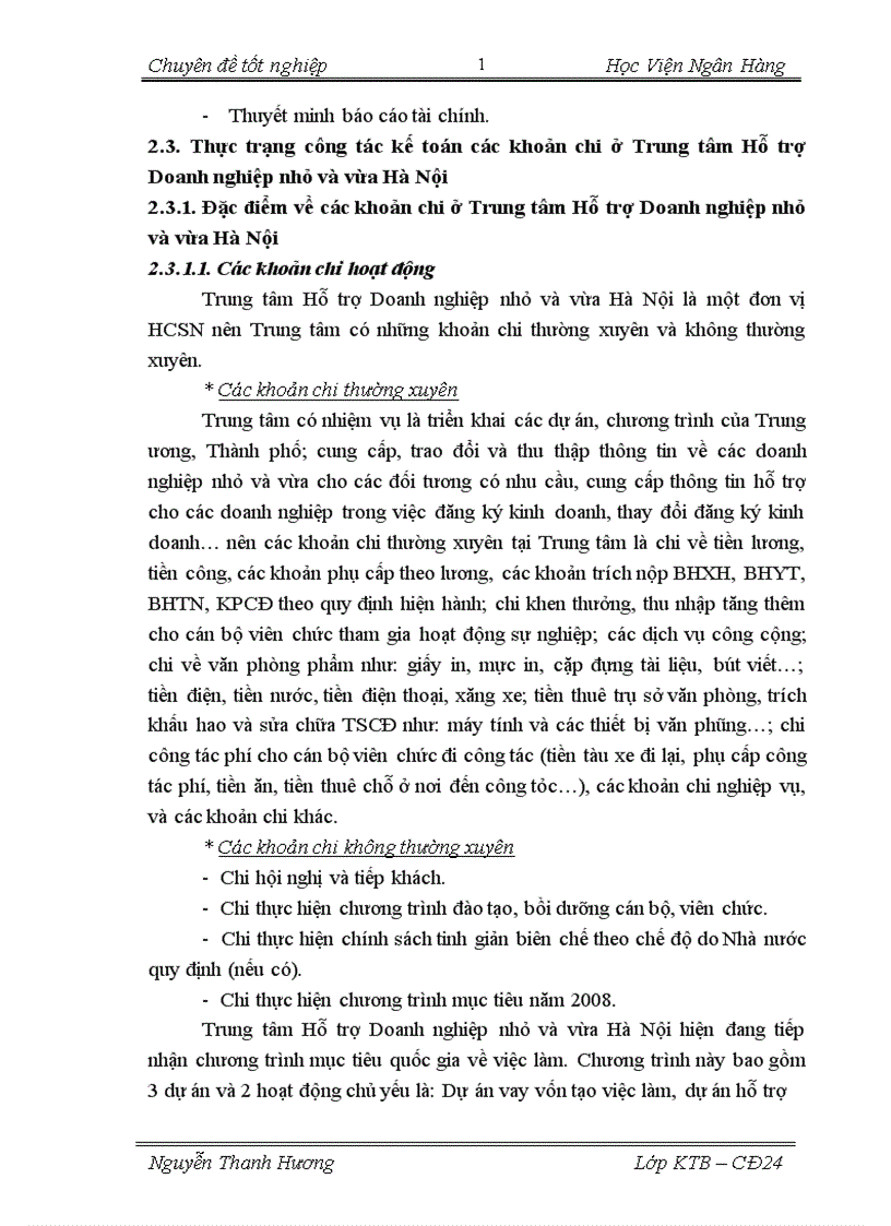 image for page Một số giải pháp nhằm hoàn thiện công tác kế toán các khoản chi ở Trung tâm Hỗ trợ Doanh nghiệp nhỏ và vừa Hà Nội