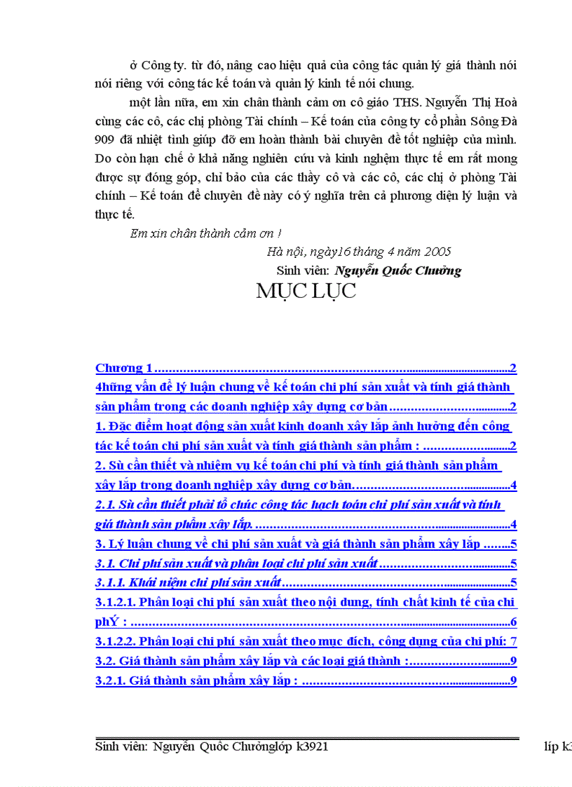 image for page Tổ chức kế toán chi phí sản xuất và tính giá thành sản phẩm tại Công ty Cổ phầm Sông Đà 909 1