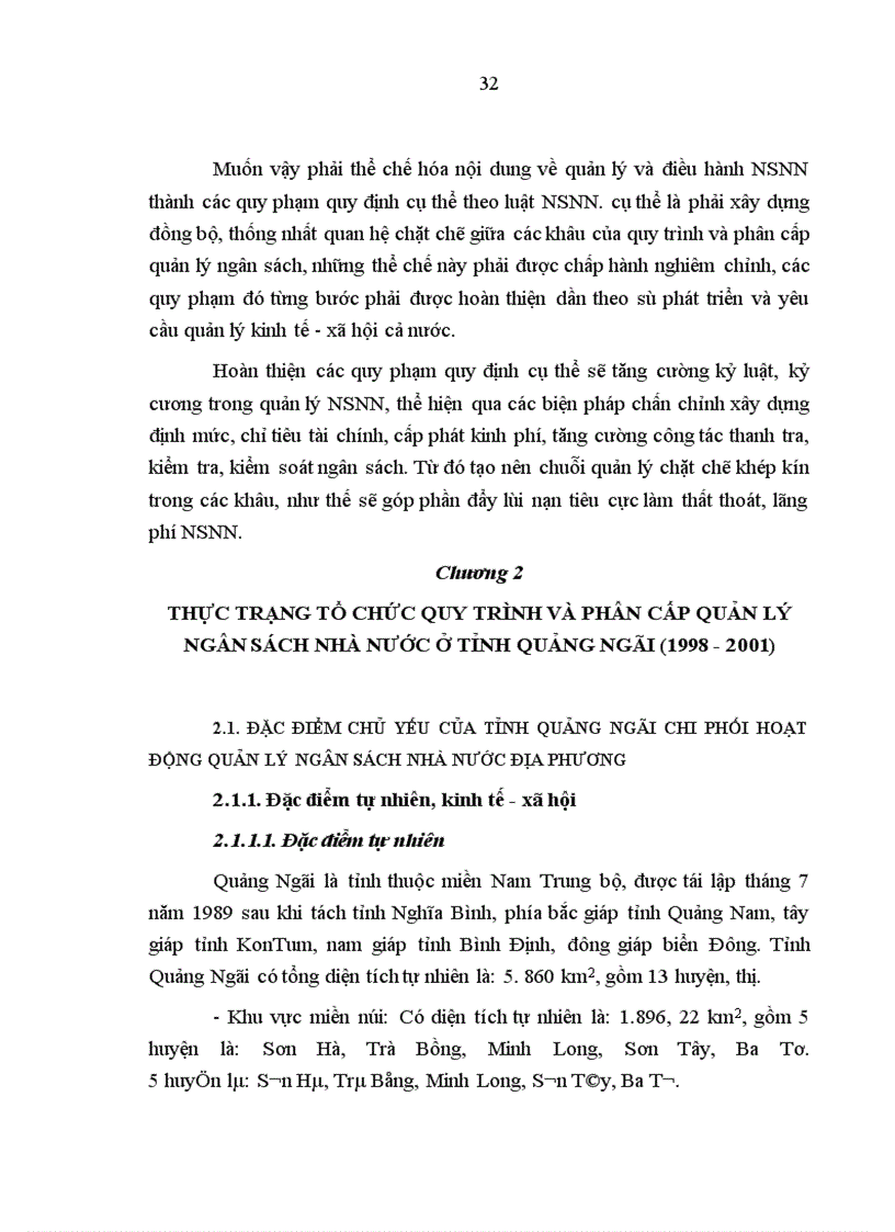 image for page Hoàn thiện quy trình và phân cấp quản lý ngân sách nhà nước trên địa bàn tỉnh Quảng Ngãi 1