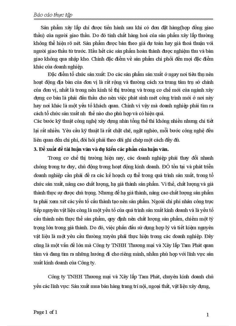 image for page Một số giải pháp nhằm sử dụng hợp lý và tiết kiệm nguyên vật liệu tại Công ty TNHH Thương mại và Xây lắp Tam Phát