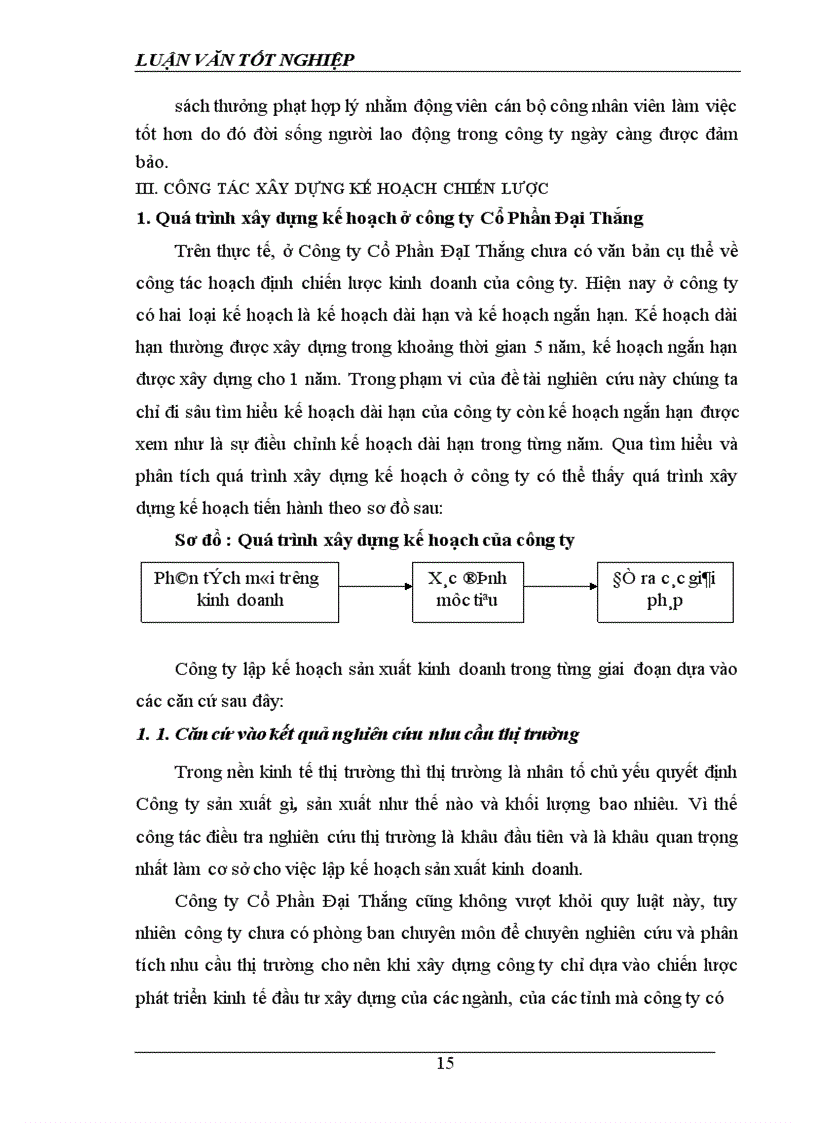 image for page Thực trạng về kế hoạch chiến lược của Công ty Cổ Phần Đại Thắng trong những năm vừa qua 1