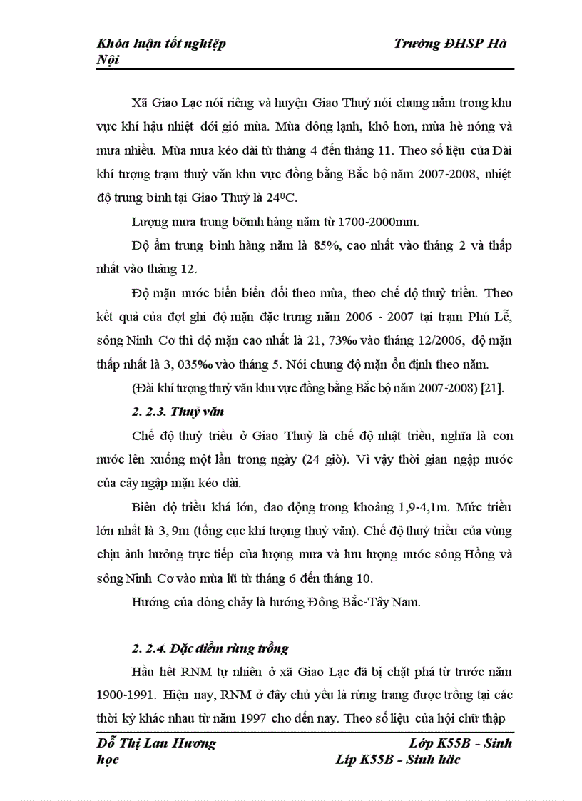 image for page Nghiên cứu để xác định hàm lượng tannin của cây trang Kandelia obovata Sheue Liu Yong và cây đước Rhizophora stylosa Griff ở một số độ tuổi khác nhau tại rừng ngập mặn huyện Giao Thuỷ tỉnh Nam Định 1