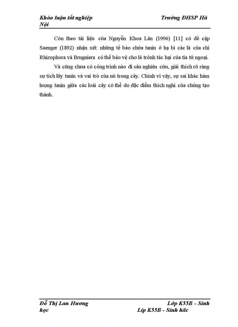 image for page Nghiên cứu để xác định hàm lượng tannin của cây trang Kandelia obovata Sheue Liu Yong và cây đước Rhizophora stylosa Griff ở một số độ tuổi khác nhau tại rừng ngập mặn huyện Giao Thuỷ tỉnh Nam Định 1