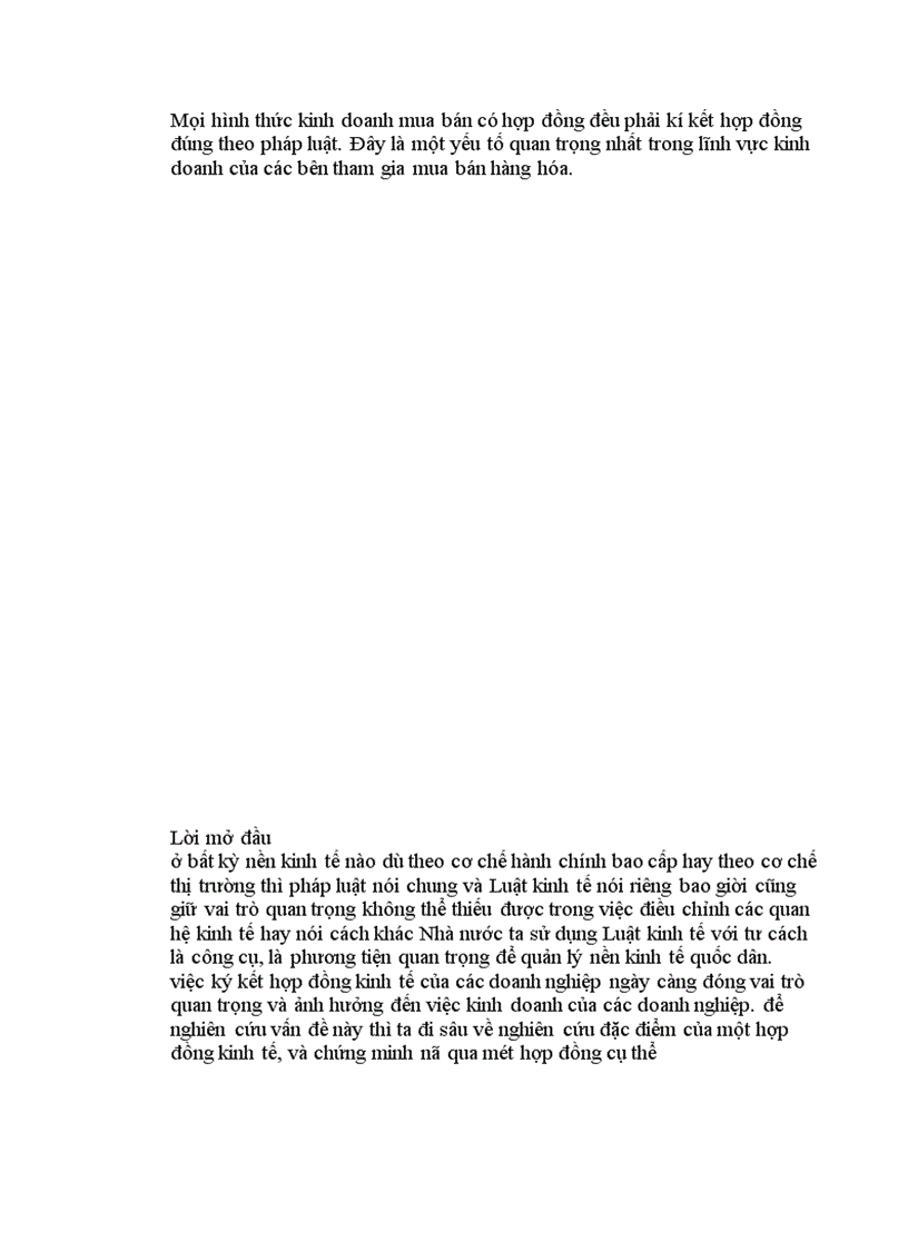 image for page Trình bày đặc điểm một bản hợp đồng kinh tế