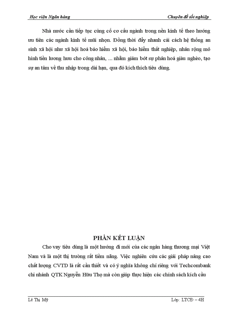 image for page Nâng cao chất lượng cho vay tiêu dùng tại Ngân hàng Thương mại Cổ phần Kỹ Thương Việt Nam Chi nhánh Qũy tiết kiệm Nguyễn Hữu Thọ 1