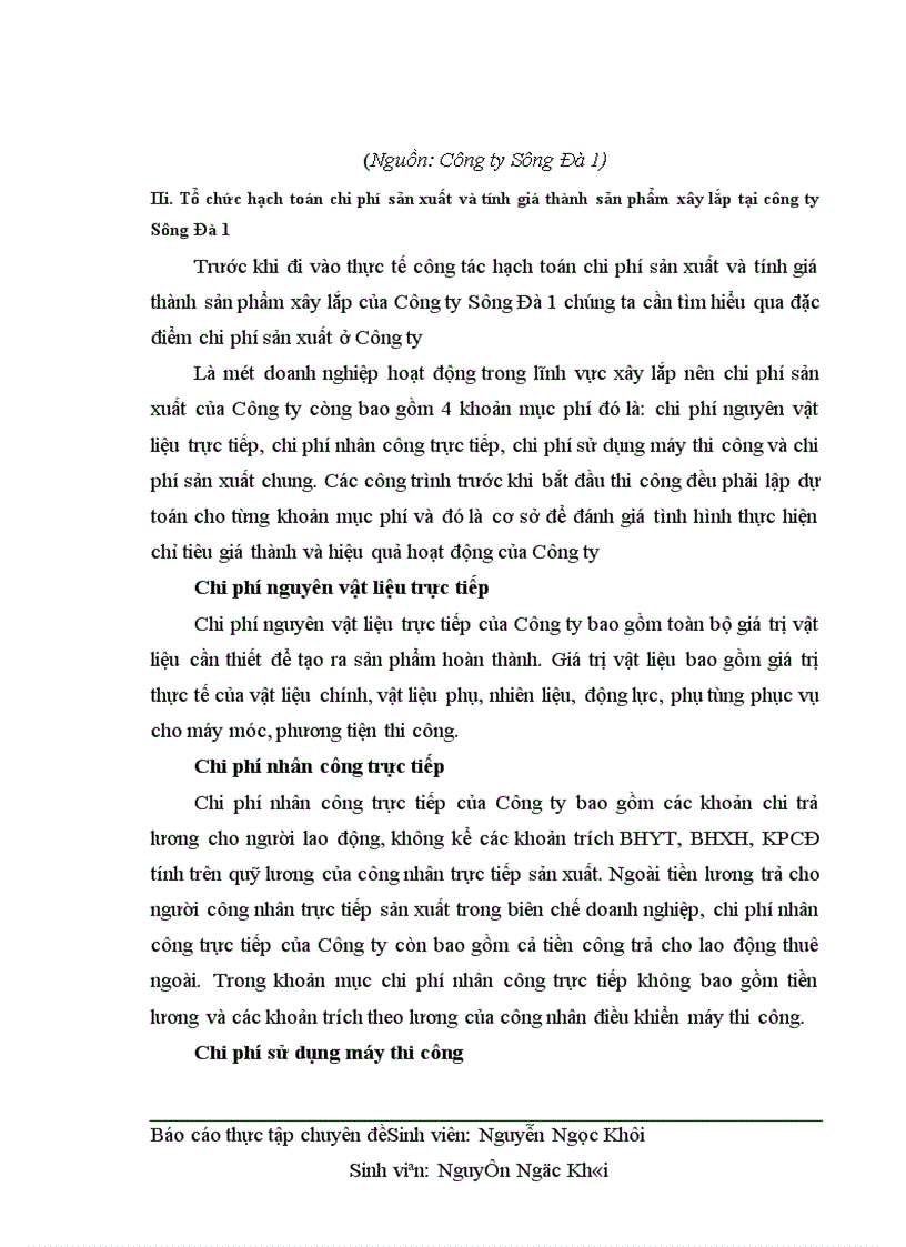image for page Hoàn thiện chi phí sản xuất và tính giá thành sản phẩm xây lắp tại Công ty Sông Đà 1 1