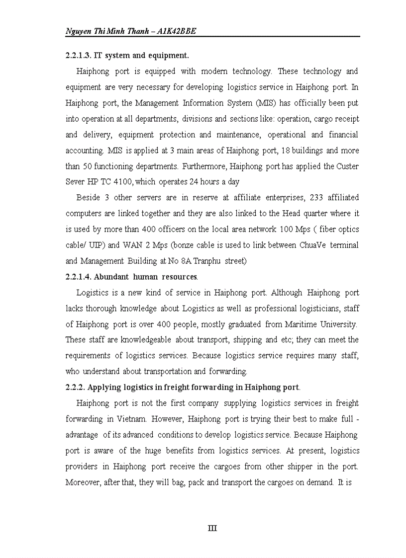 image for page Real situation and Logistics applicability in freight forwarding of Haiphong Port Recommendations to improve performance