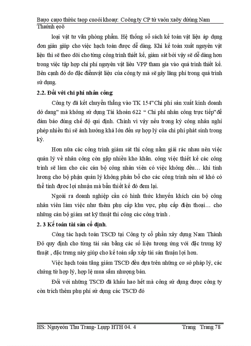 image for page Báo cáo thực tập tổng hợp tại cổ phần tư vấn Xây dựng Nam Thành Đô