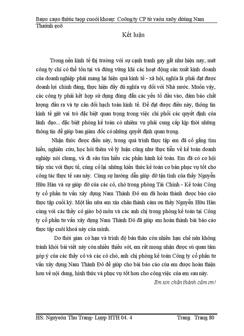 image for page Báo cáo thực tập tổng hợp tại cổ phần tư vấn Xây dựng Nam Thành Đô