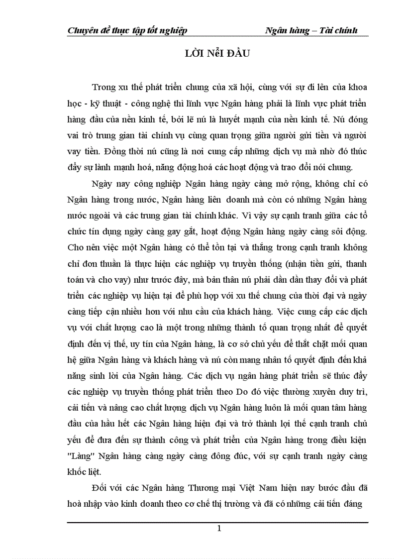 image for page Mở rộng và phát triển các hoạt động dịch vụ tại Ngân hàng Công thương khu vực II Hai Bà Trưng 1