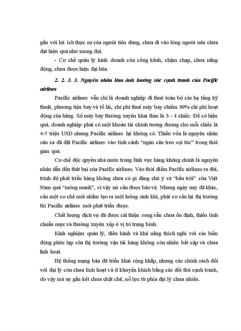 image for page Nâng cao sức cạnh tranh của Pacific airlines trong vận tải hàng không