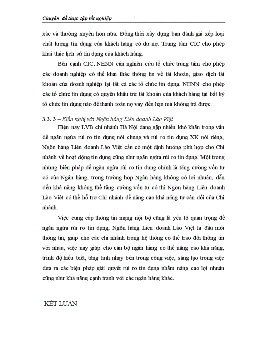 image for page Giải pháp ngăn ngừa rủi ro tín dụng XK tại Ngân hàng Liên doanh Lào Việt chi nhánh Hà Nội 1