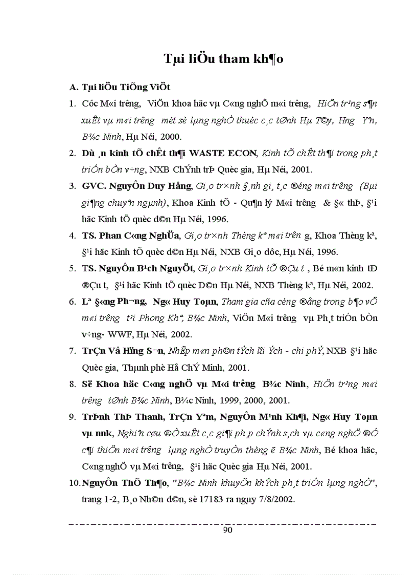 image for page Bước đầu tính toán hiệu quả kinh tế của việc thiết lập hệ thống thu gom chất thải rắn làng giấy Phong Khê huyện Yên Phong tỉnh Bắc Ninh 1