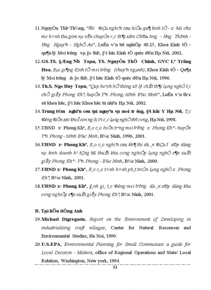 image for page Bước đầu tính toán hiệu quả kinh tế của việc thiết lập hệ thống thu gom chất thải rắn làng giấy Phong Khê huyện Yên Phong tỉnh Bắc Ninh 1