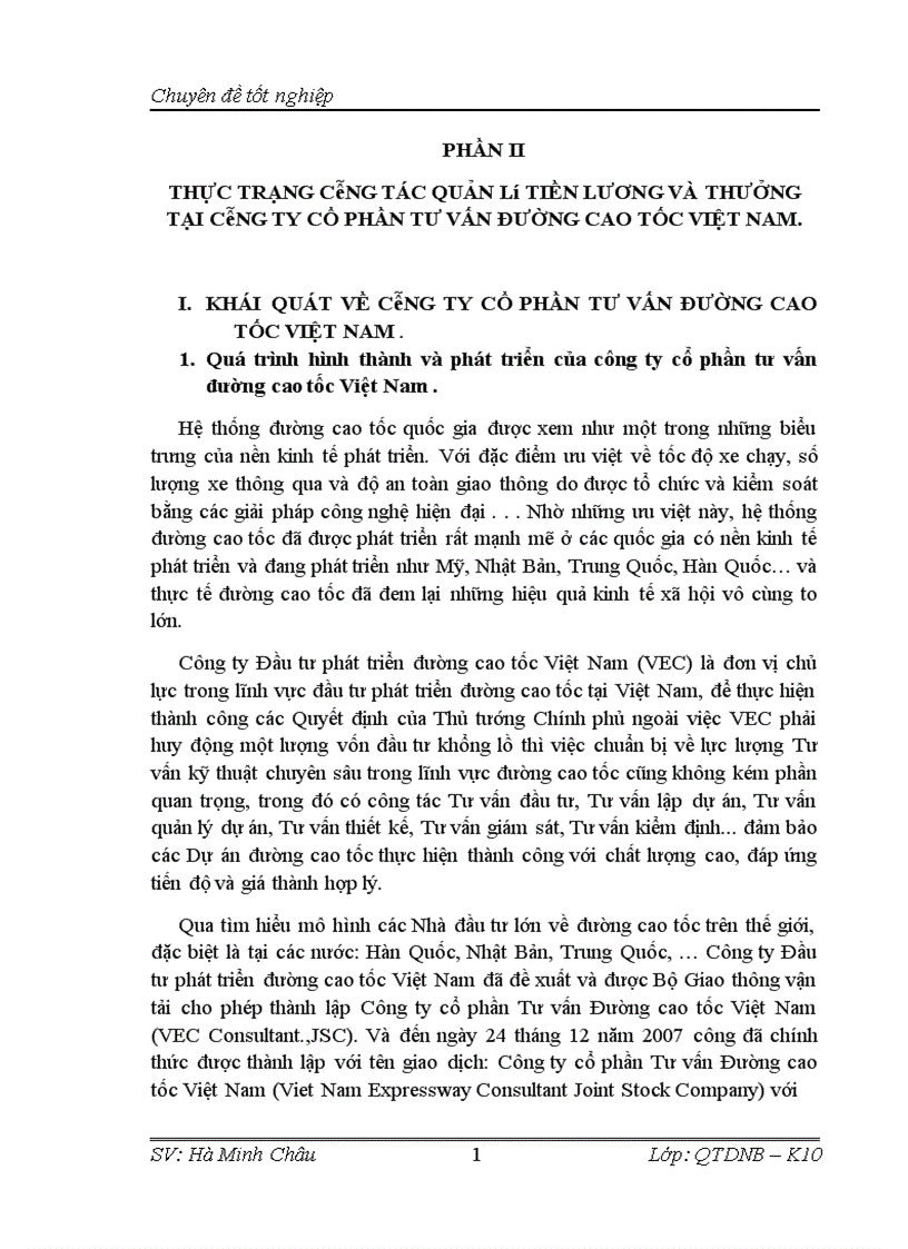 image for page Thực trạng và giải pháp hoàn thiện công tác quản lý tiền lương và thưởng tại Công ty cổ phần tư vấn đường cao tốc Việt Nam 1