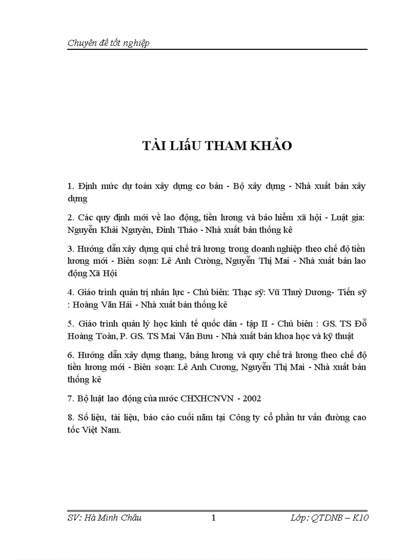 image for page Thực trạng và giải pháp hoàn thiện công tác quản lý tiền lương và thưởng tại Công ty cổ phần tư vấn đường cao tốc Việt Nam 1