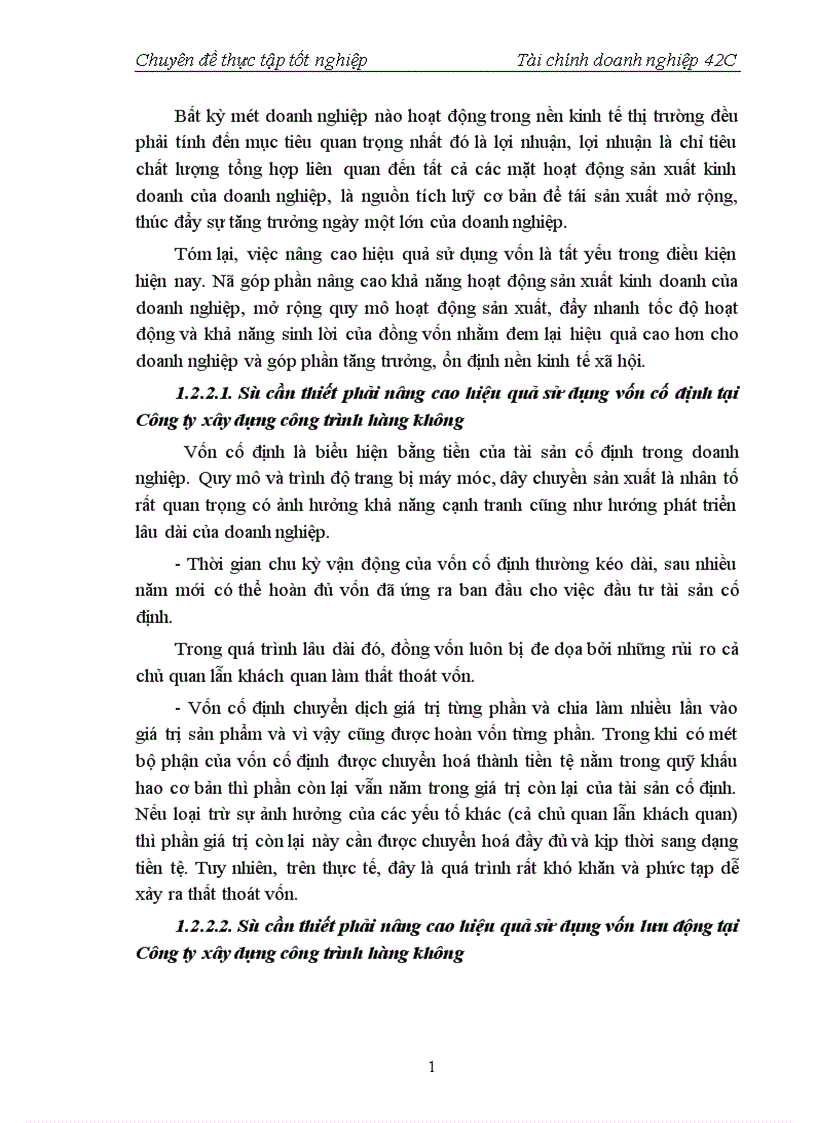 image for page Thực trạng sử dụng vốn tại Công ty xây dựng công trình hàng không ACC 1