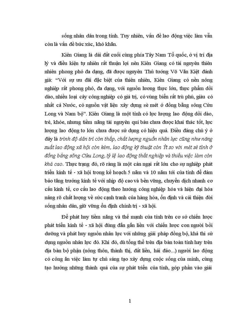 image for page Giải quyết việc làm trong quá trình phát triển kinh tế xã hội ở Kiên Giang