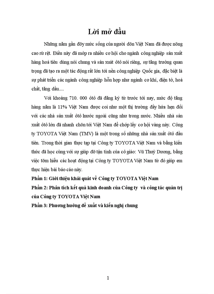 image for page Phân tích kết quả kinh doanh của Công ty và công tác quản trị của Công ty TOYOTA Việt Nam