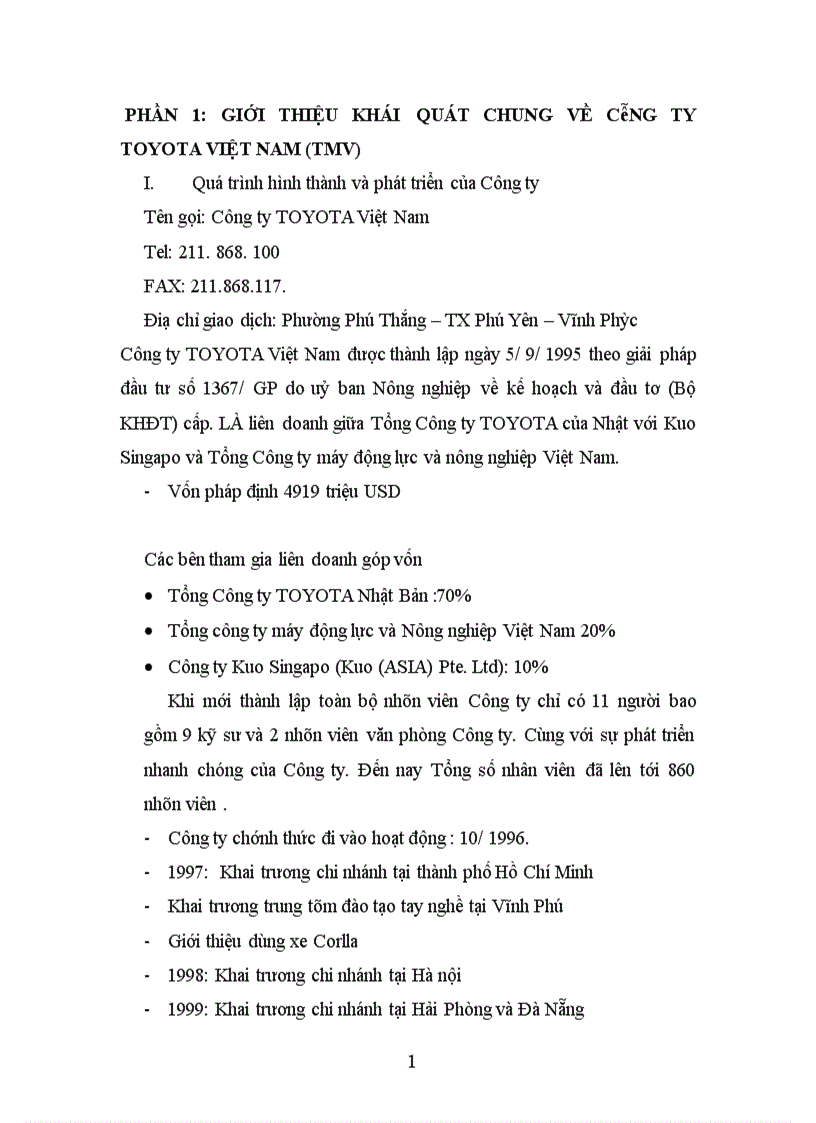 image for page Phân tích kết quả kinh doanh của Công ty và công tác quản trị của Công ty TOYOTA Việt Nam